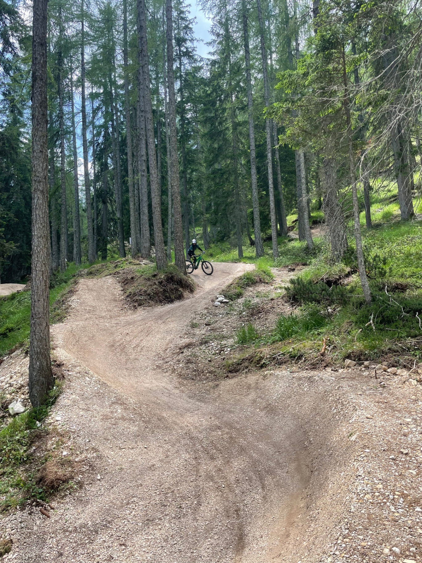 children mountain bike trail Dolomites